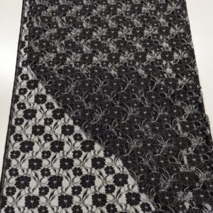 Stretch-Spitze - Silver Flower