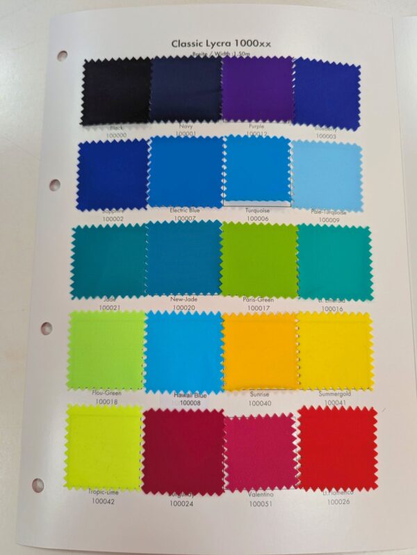 Musterkarte Classic Lycra 01
