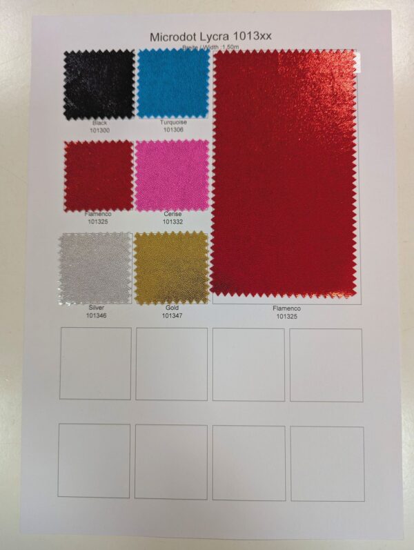 Musterkarte Micro Dot Lycra