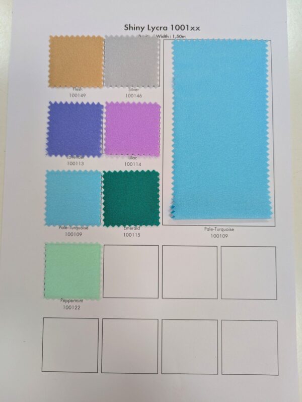 Musterkarte Shiny Lycra
